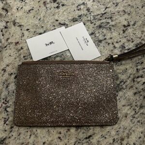 Coach Sparkling Wristlet in Bronze